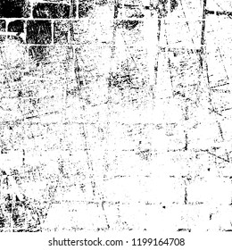 Grunge texture black and white. Abstract monochrome vector background