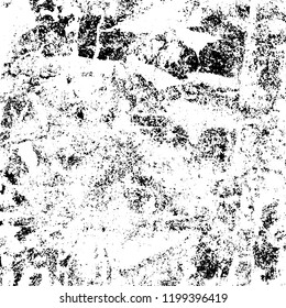 Grunge texture black and white. Abstract monochrome vector background