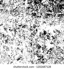 Grunge texture black and white. Abstract monochrome vector background