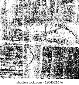 Grunge texture black and white. Abstract monochrome vector background