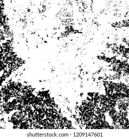 Grunge texture black and white. Abstract monochrome vector background