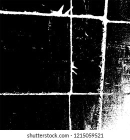 Grunge texture black and white. Abstract monochrome vector background