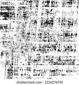 Grunge texture black and white. Abstract monochrome vector background