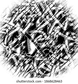 Grunge texture is black and white. Abstract monochrome background. Dirty scratch spot