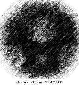 La textura gruesa es blanca y negra. Resumen de fondo monocromo. Punto de rayado sucio