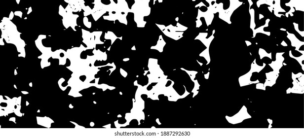 Grunge texture is black and white. Abstract patterns are chaotic