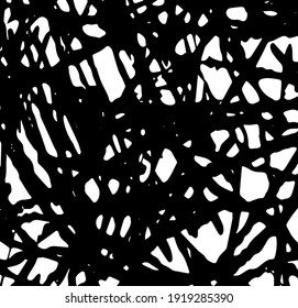 Grunge texture is black and white. Abstract patterns are chaotic
