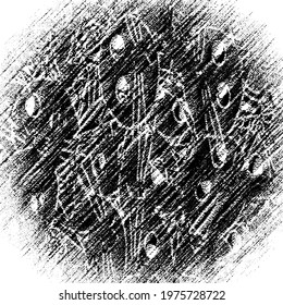 Grunge texture is black and white. Abstract monochrome background. Dirty scratch spot