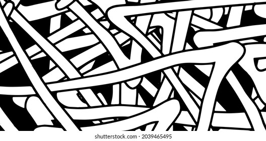 Die Grunge-Textur ist schwarz-weiß. Abstrakte Muster sind chaotisch