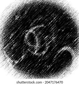 Grunge texture is black and white. Abstract monochrome background. Dirty scratch spot