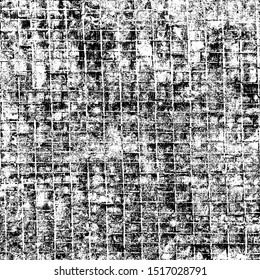 Grunge texture is black and white. Background dirt, dust. The abstract surface is monochrome. Pattern of chips, cracks, scuffs. Urban style