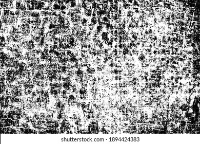 Textura gruesa. Fondo blanco y negro. Arañazos negros, escaramuzas, patatas fritas, manchas. Un fondo monocromo. Gráficos vectoriales