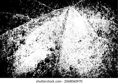 Grunge texture. Black and white background. Black scratches, scuffs, chips, blotches. A monochrome backdrop. Vector graphics