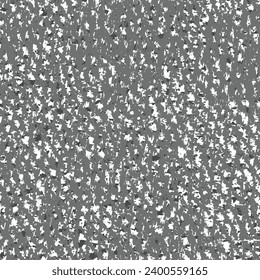 Grunge texture, black and white blobs on a dark gray background. A sample of worn mottled carpet. Vector seamless.