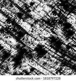 The grunge texture is black and white. Brush strokes