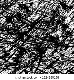 La textura gruesa es en blanco y negro. Ataques de pincel