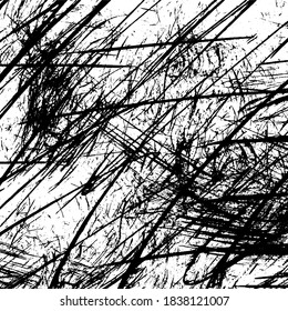 The grunge texture is black and white. Brush strokes