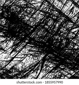 The grunge texture is black and white. Brush strokes