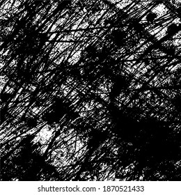 La textura gruesa es en blanco y negro. Ataques de pincel