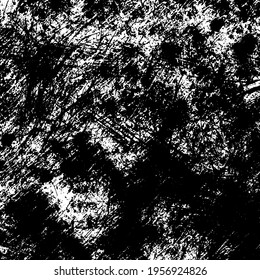 The grunge texture is black and white. Brush strokes