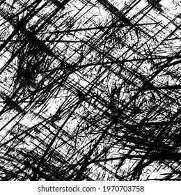 The grunge texture is black and white. Brush strokes