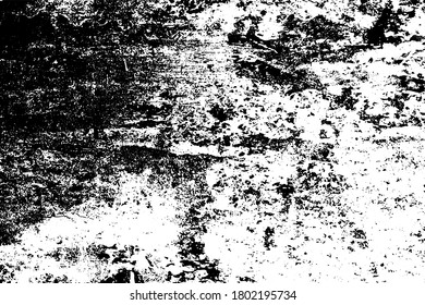 Grunge la textura en blanco y negro. Fondo sucio oscuro. Patrón de polvo, suciedad, arañazos. Ruido caótico. Superficie desgastada monocromática