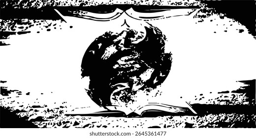 Textura grunge en blanco y negro, fondo afligido ligero. Fondo de angustia de impresión de tinta. Textura Grunge. Vector.