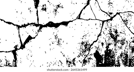 Textura grunge en blanco y negro, fondo afligido ligero. Fondo de angustia de impresión de tinta. Textura Grunge. Vector.