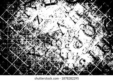 La textura gruesa es en blanco y negro. Fondo abstracto monocromo. Patrón de arañazos, chips y trazos de pintura. Manchas negras, espuma, desgaste y desgarro