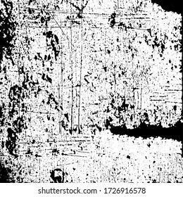Grunge texture is black and white. Old worn background template