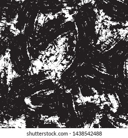 Grunge texture is black and white. Seamless pattern of cracks. Gloomy old background. Pattern to print. Worn, dirty surface
