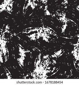 Die Grunge-Textur ist schwarz-weiß. Nahtloses Muster von Rissen. Glänzender alter Hintergrund. Muster zum Drucken. Abgenutzt, schmutzige Oberfläche