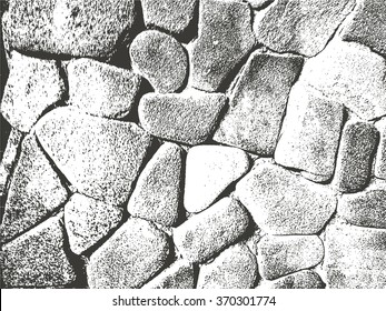 Grunge texture in black and white. Textured background.Vector template. Distress vector texture.Vintage stones texture.