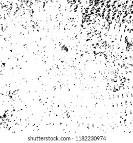 Grunge texture is black and white. Vector abstract background. Pattern of cracks, chips, scuffs, dust. Old vintage surface