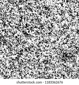 Grunge texture is black and white. Vector abstract background. Pattern of cracks, chips, scuffs, dust. Old vintage surface
