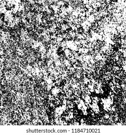 Grunge texture is black and white. Vector abstract background. Pattern of cracks, chips, scuffs, dust. Old vintage surface