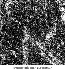 Grunge texture is black and white. Vector abstract background. Pattern of cracks, chips, scuffs, dust. Old vintage surface