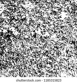 Grunge texture is black and white. Vector abstract background. Pattern of cracks, chips, scuffs, dust. Old vintage surface