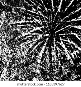 Grunge texture is black and white. Vector abstract background. Pattern of cracks, chips, scuffs, dust. Old vintage surface