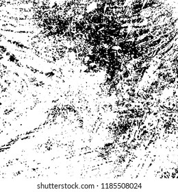 Grunge texture is black and white. Vector abstract background. Pattern of cracks, chips, scuffs, dust. Old vintage surface