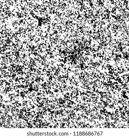 Grunge texture is black and white. Vector abstract background. Pattern of cracks, chips, scuffs, dust. Old vintage surface
