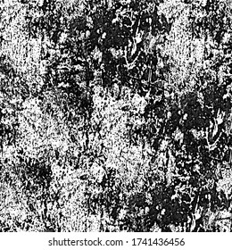 Textura gruesa en blanco y negro. Fondo vectorial de arañazos, patatas fritas, espuma
