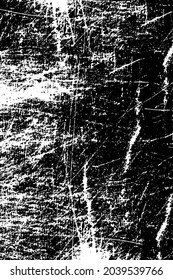 The grunge texture is black and white. Vector monochrome background