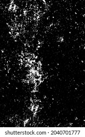 The grunge texture is black and white. Vector monochrome background