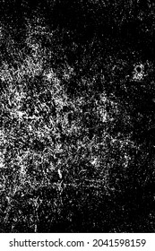 The grunge texture is black and white. Vector monochrome background