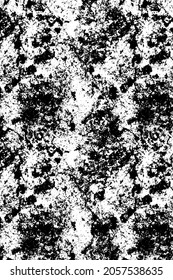 Die Grunge-Textur ist schwarz-weiß. Vektor-einfarbiger Hintergrund