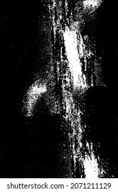 The grunge texture is black and white. Vector monochrome background
