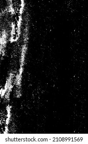 The grunge texture is black and white. Vector monochrome background
