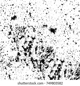 Grunge texture black and white. Vector monochrome texture. Vintage pattern from stains and cracks