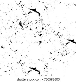 Grunge texture black and white. Vector monochrome texture. Vintage pattern from stains and cracks